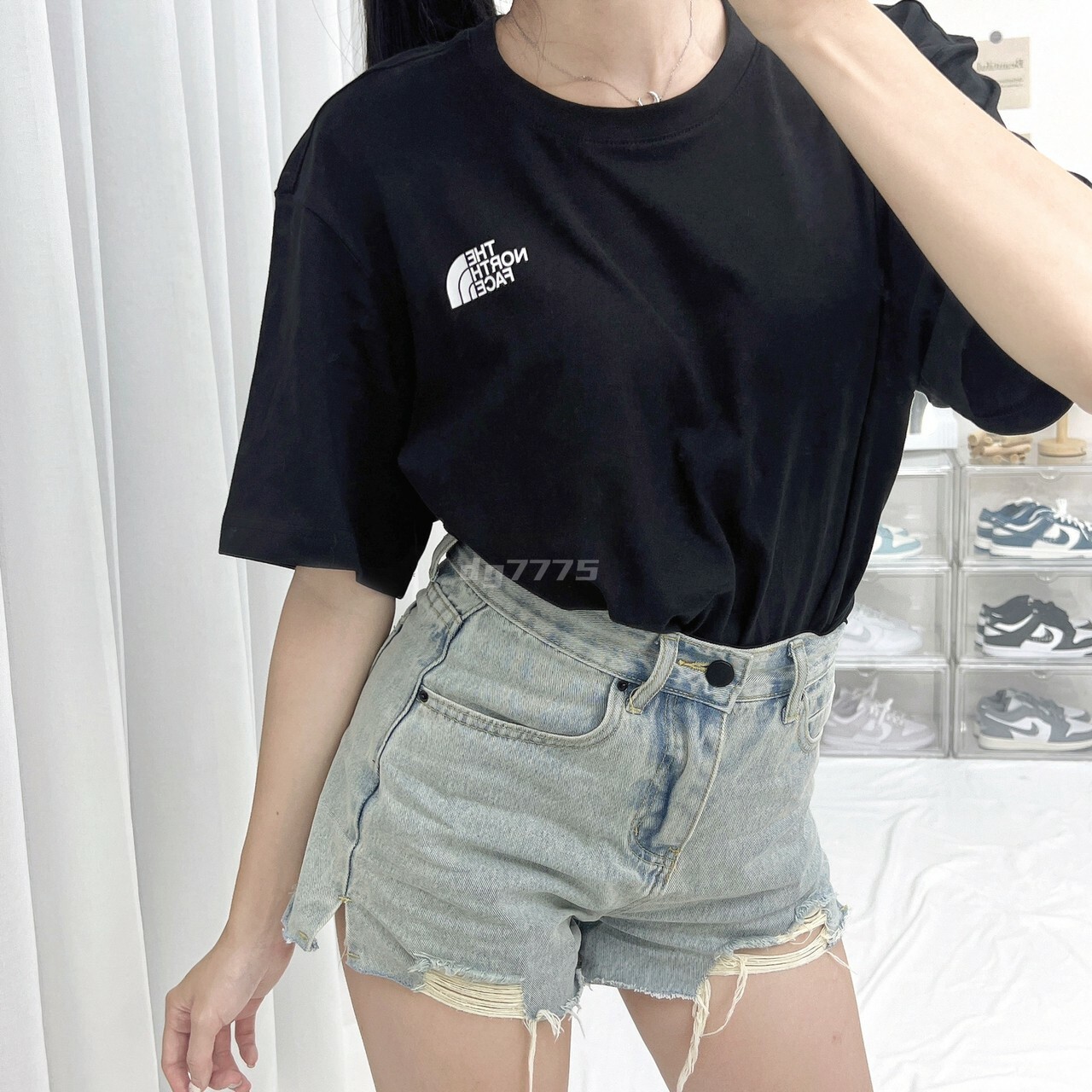 #現貨 韓國限定 THE NORTH FACE 北臉 小LOGO短踢 (NT7UP41A)