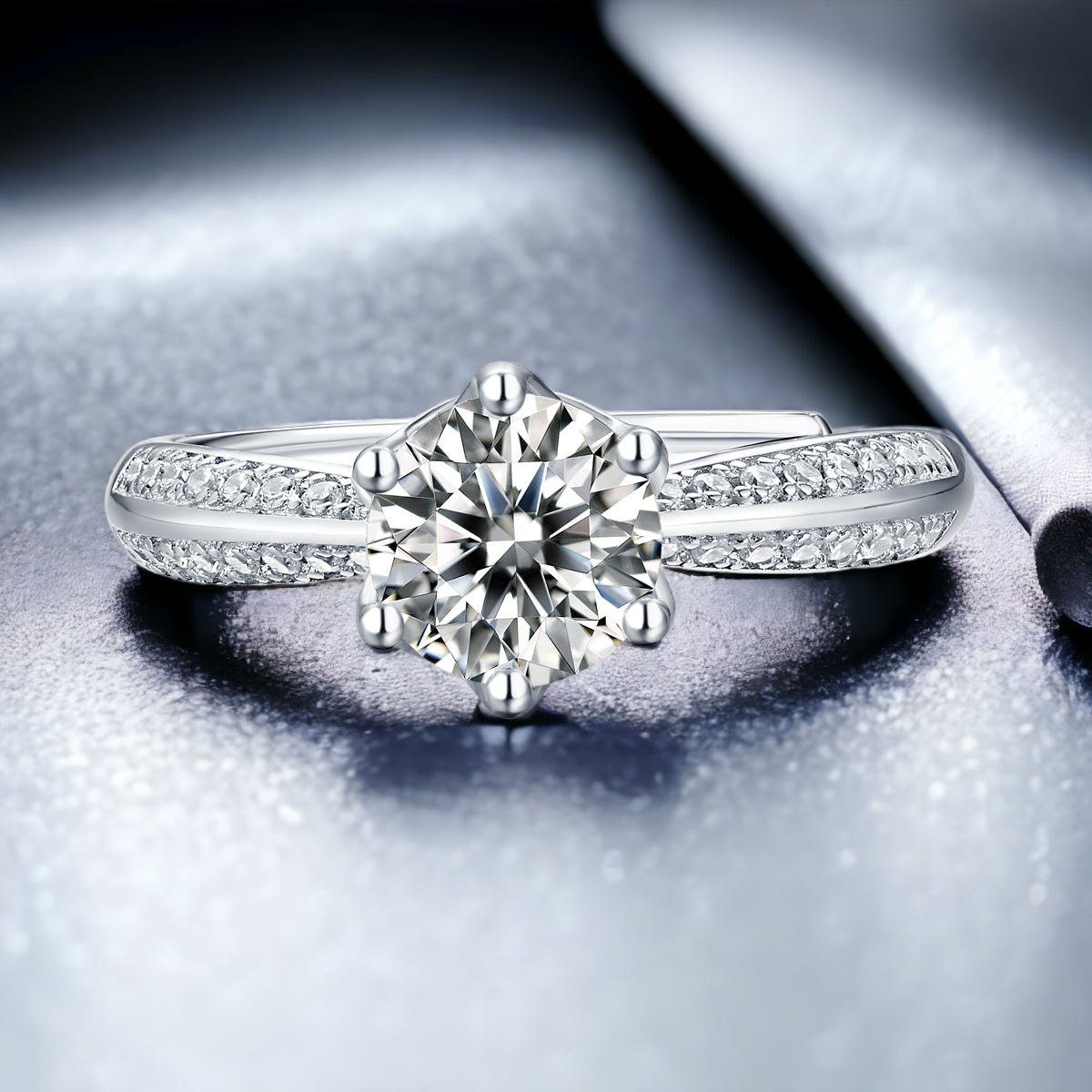 【星辰】銘心-莫桑石戒指(1-5ct)