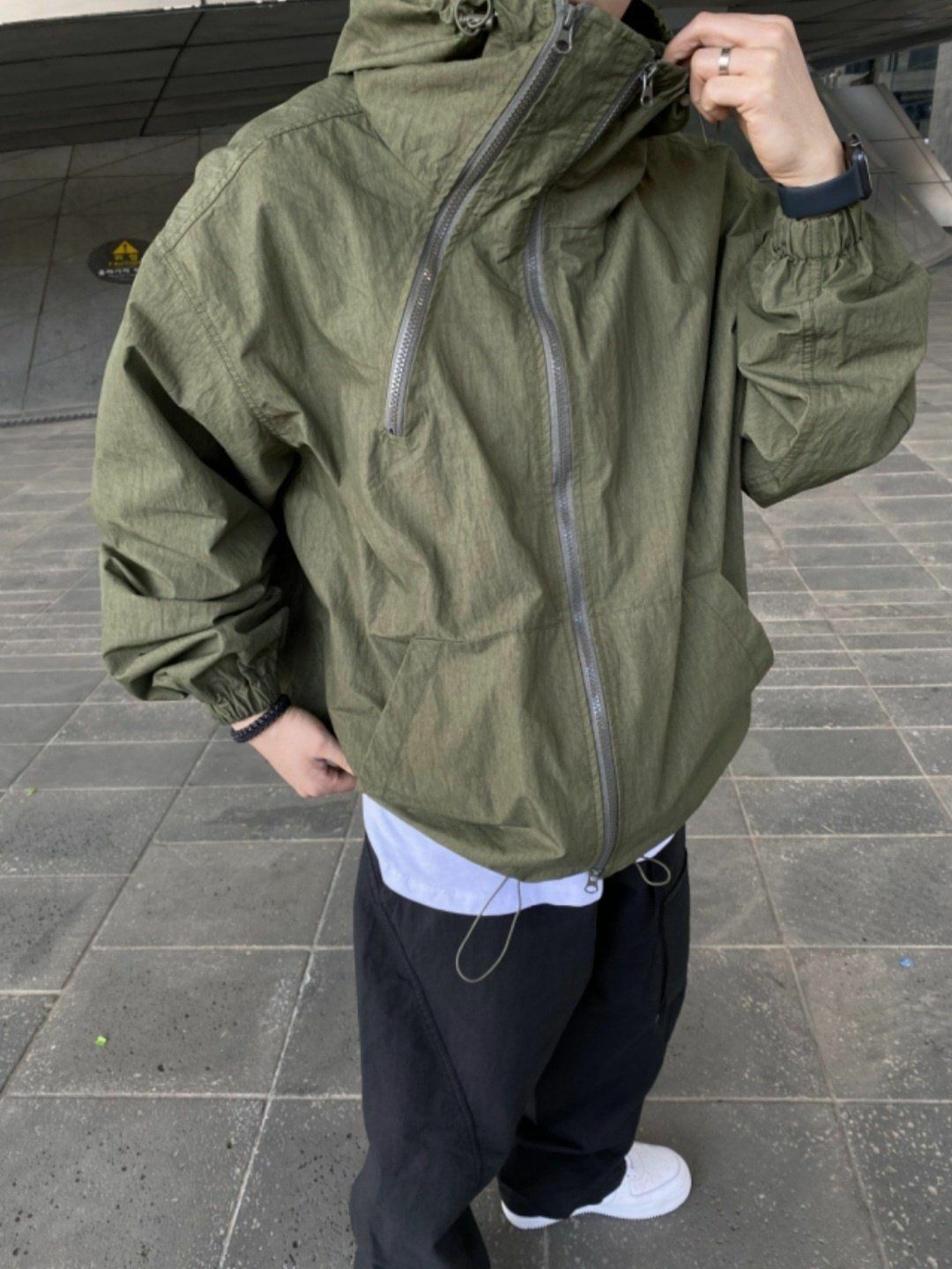 淨色連帽拉鍊外套 SPECTOR-011JK