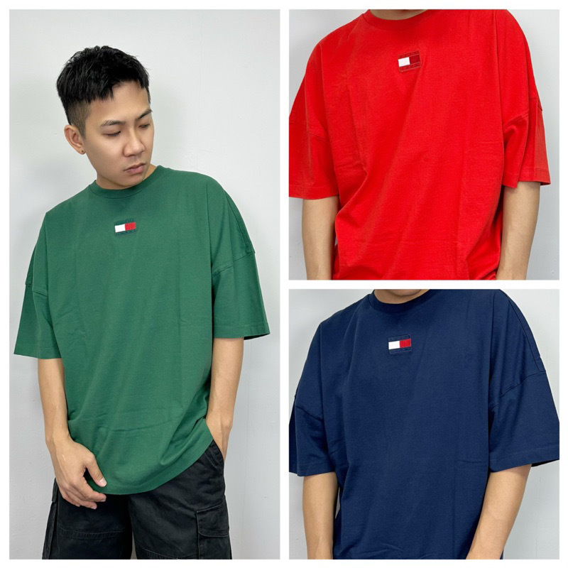 Tommy Jeans 胸前電繡國旗 短袖上衣 短T
