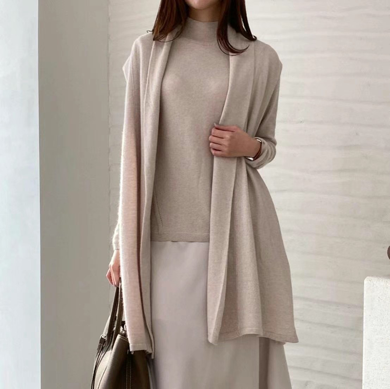 [現貨]氣質羊毛綁帶背心組 [ 4色 / 2件組 / Free ]