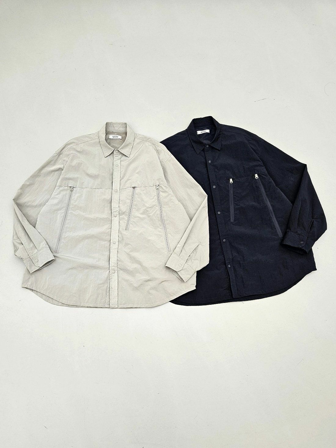 淨色拉鍊袋口恤衫外套 SPECTOR-017JK