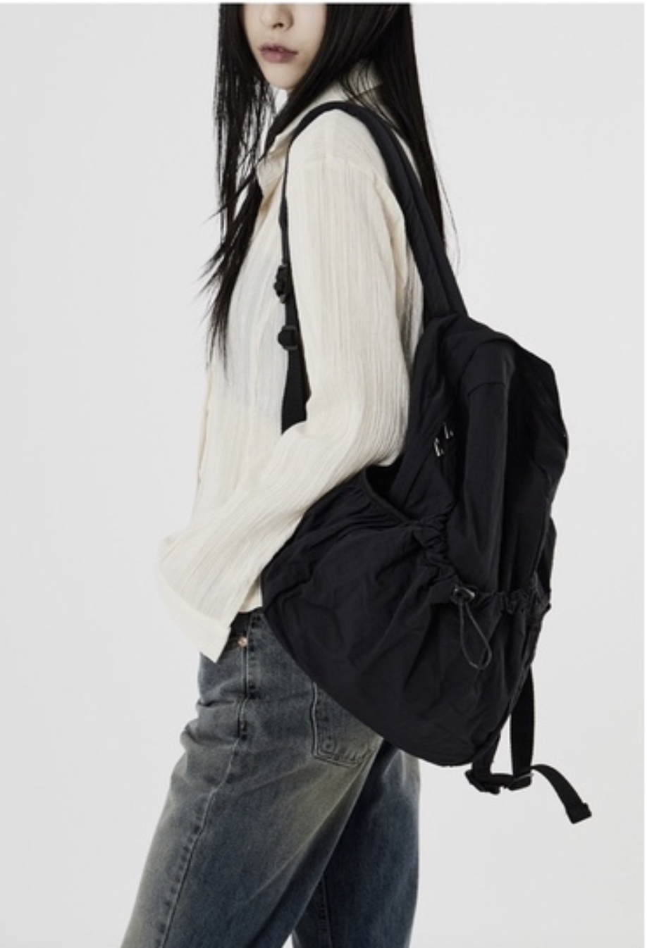 🇰🇷 Raucohouse 束帶 尼龍 後背包 造型 外出 學生包