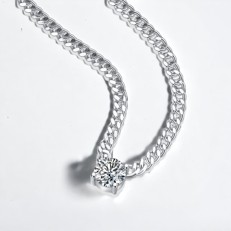 【星辰】鹽甜-莫桑石項鍊(0.8ct)