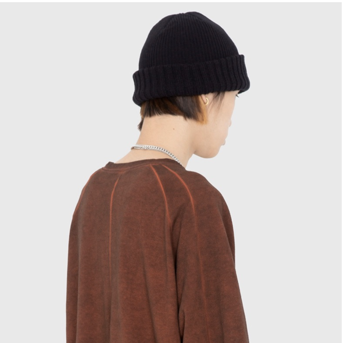 Raucohouse 針織 反摺 特殊螺紋 雙層 厚針織 毛帽 短毛帽