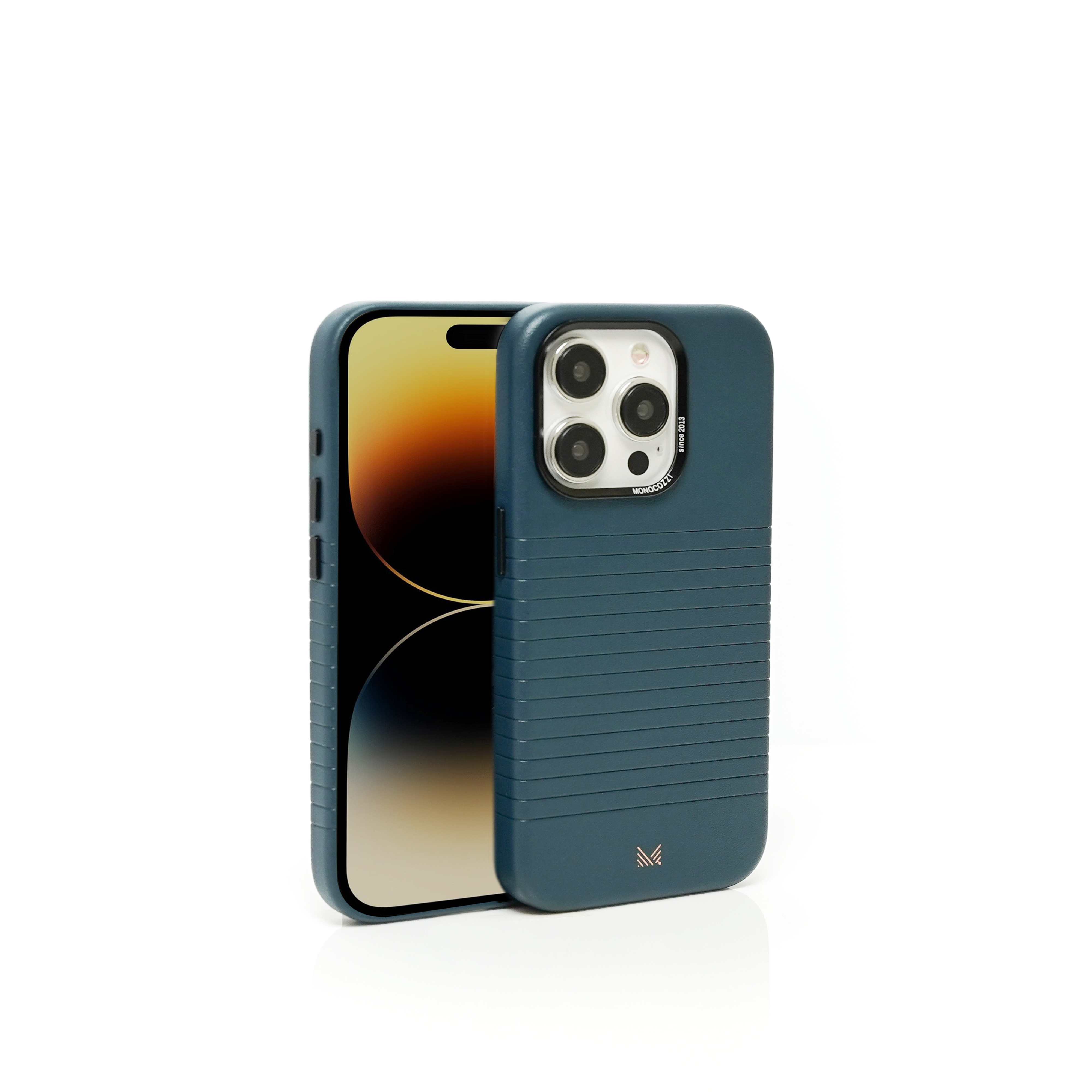 for iPhone 15 Pro | LUCID Refined | Magnetic Charging Compatible Biodegradable Leather Protective Case - Midnight Blue