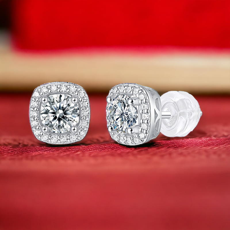 【星辰】光影-莫桑石耳環(0.5ct)