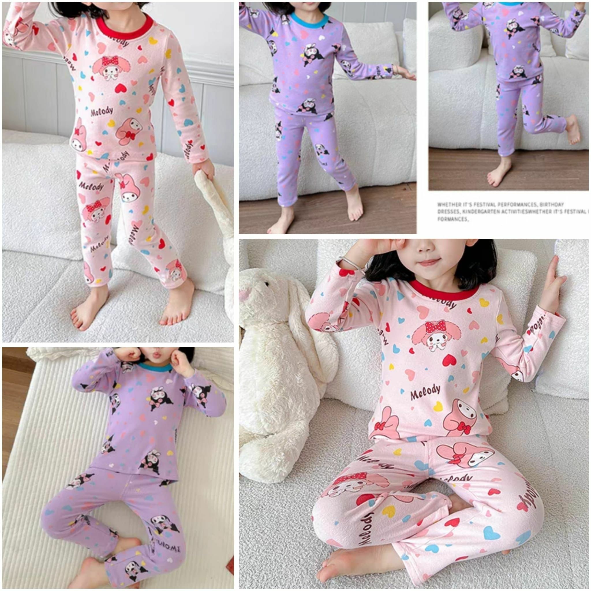 🔶My Melody/ Kuromi兒童秋冬睡衣💜-23007407