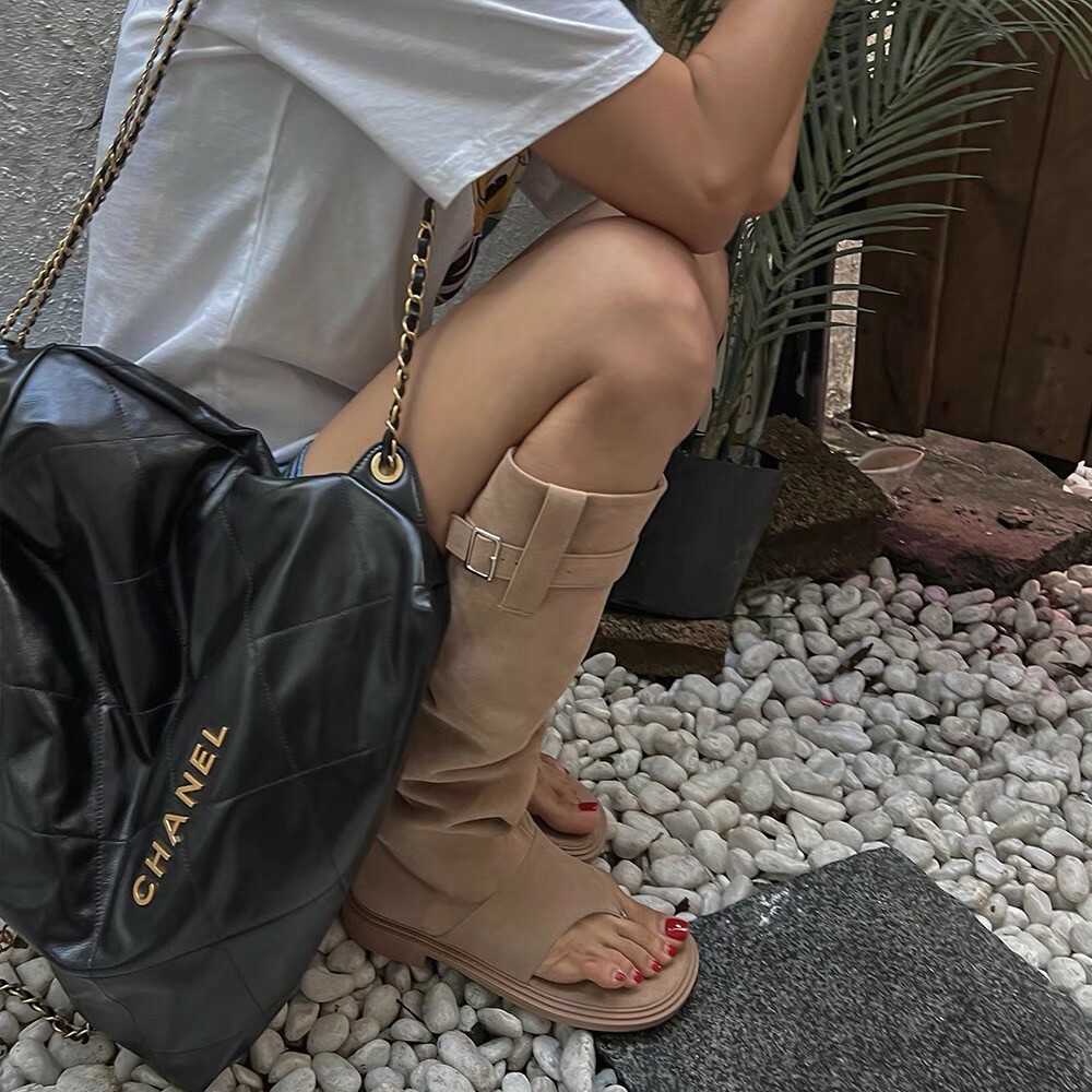 9077可反折夾腳長靴