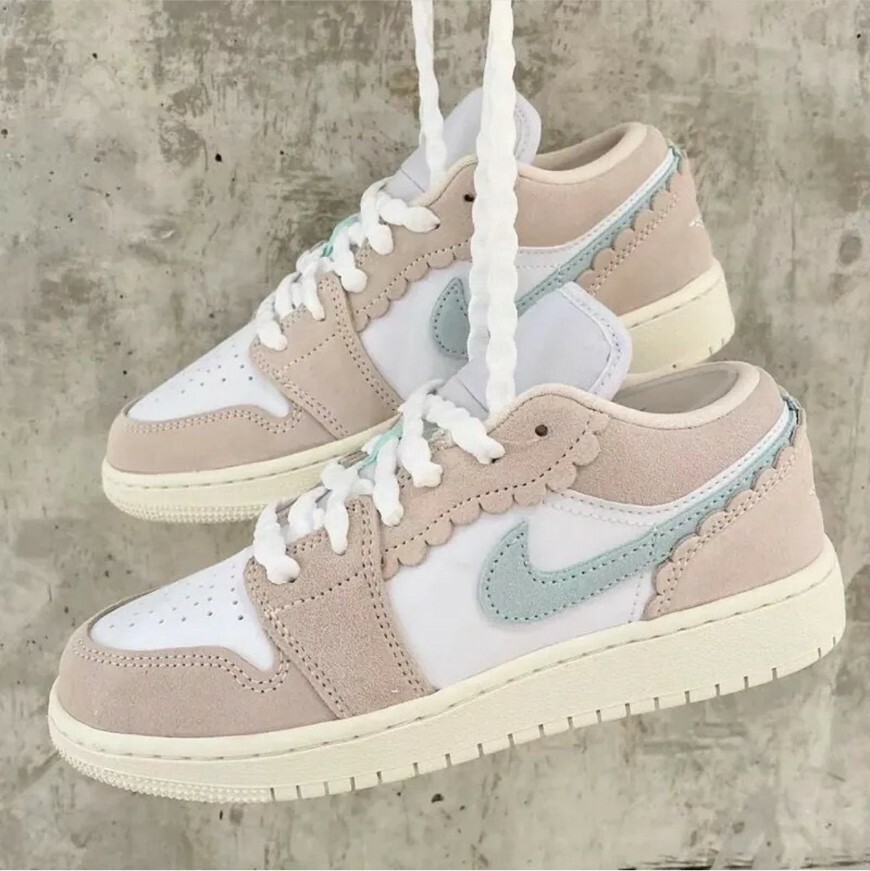 Nike Air Jordan 1 Low GS White Pink Blue繽紛波浪紋DZ5356-800