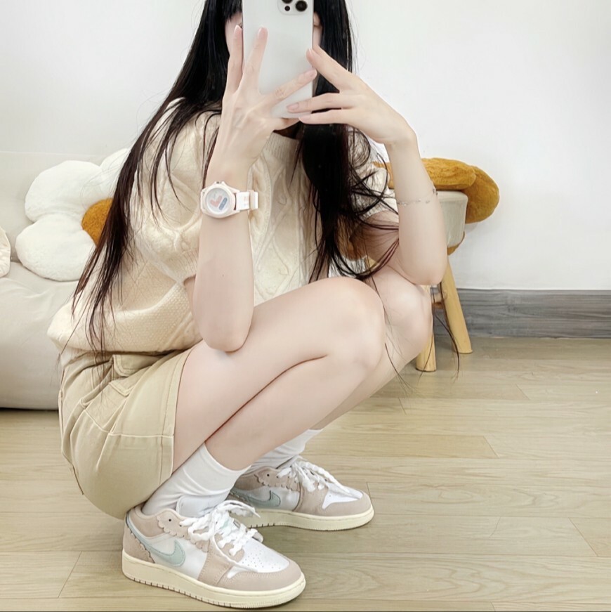 Nike Air Jordan 1 Low GS "White Pink Blue" 繽紛波浪紋 裸粉 薄荷綠