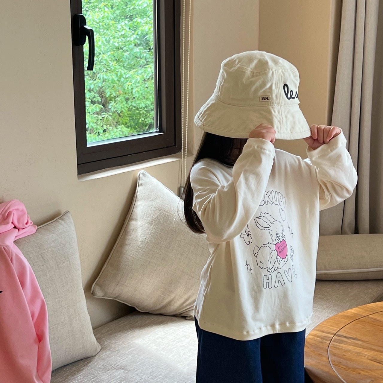 棉花小兔圓領上衣