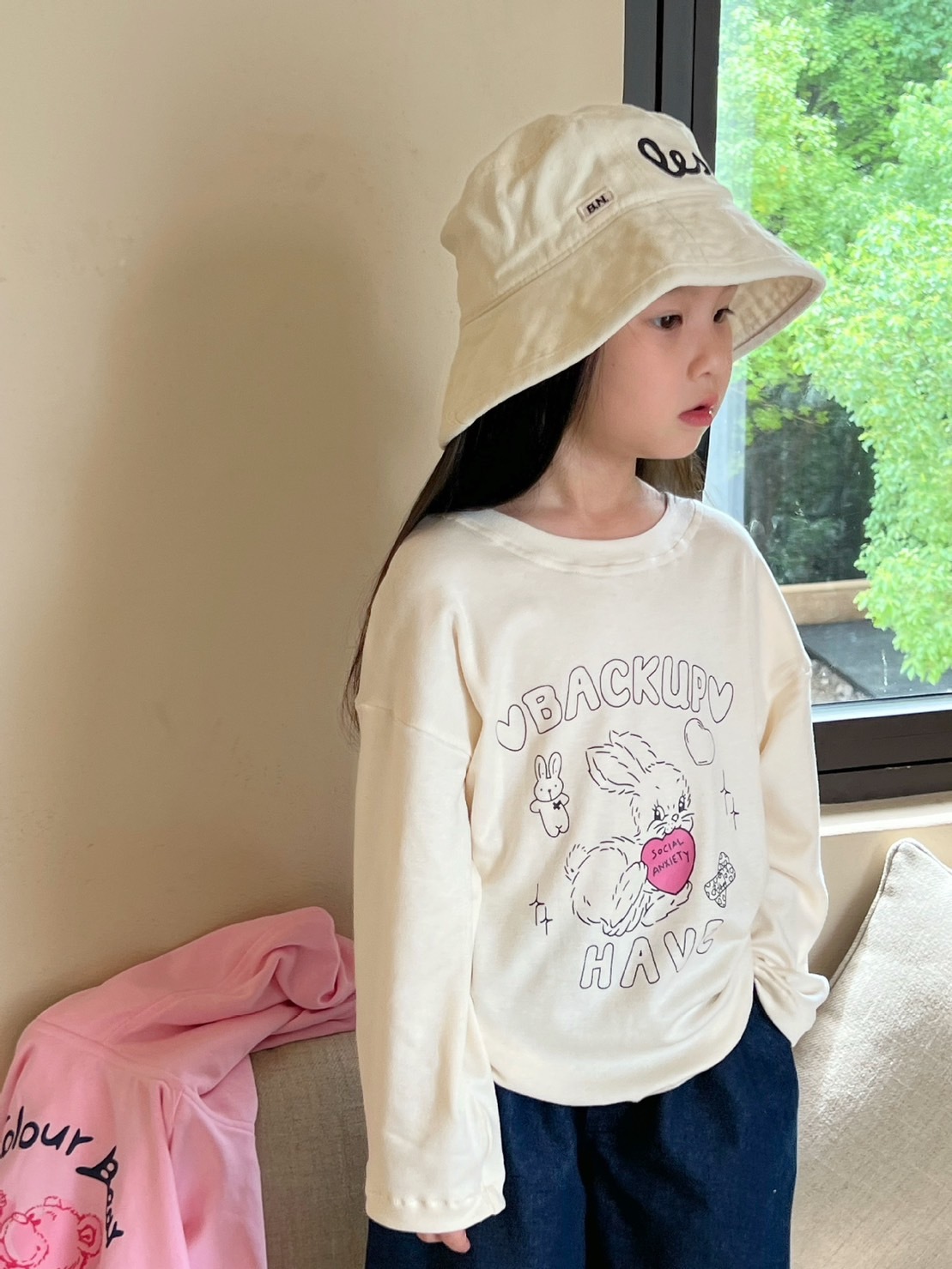 棉花小兔圓領上衣