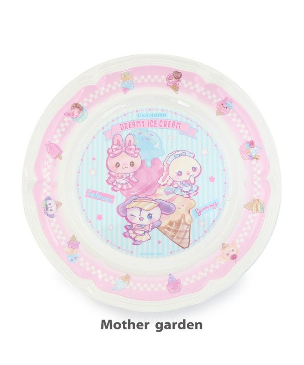 Usamomo萌兔桃桃-餐盤-花紋