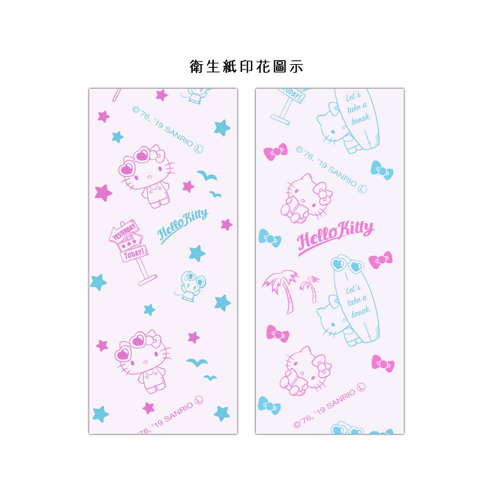 日本夏日kitty印花捲筒衛生紙12入(超商配送限2入)