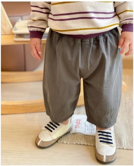 三色錐形休閒褲