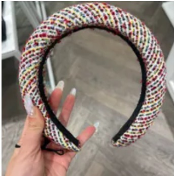 [S] KARL LAGERFELD 23UW3411 K/STELY BOUCLE HEADBAND, RED/WHITE, 8720744273370 (SKL719)