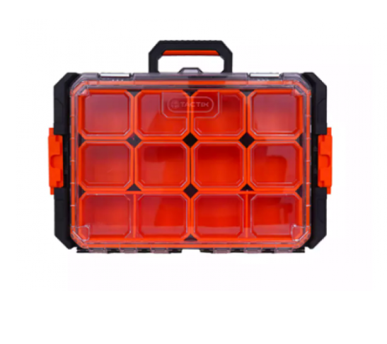 "TACTIX" 20"加厚黑色防水零件盒(透明蓋)