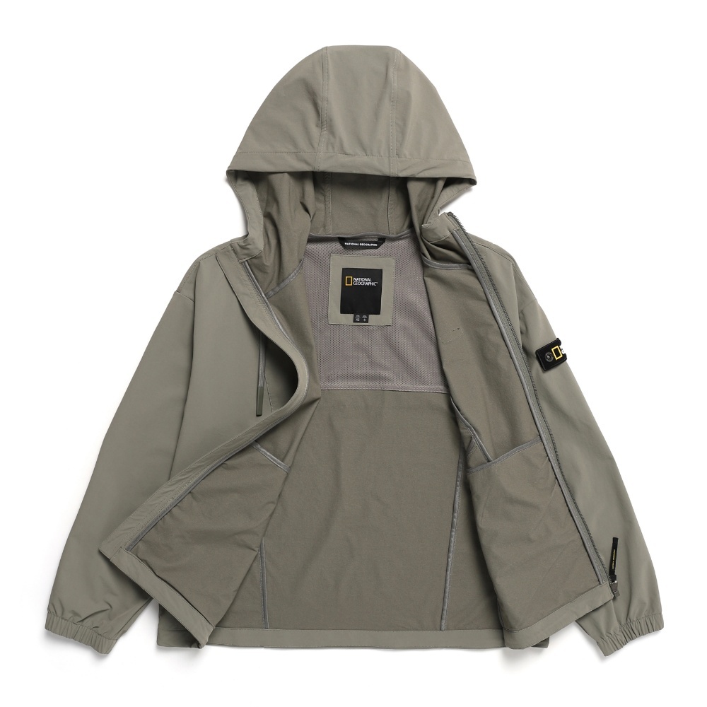【NATIONAL GEOGRAPHIC】アルケロン 起毛 WOVEN HOODED ZIP-UP Women's ARCHELON Woven Hooded Training Zip Up Jacket