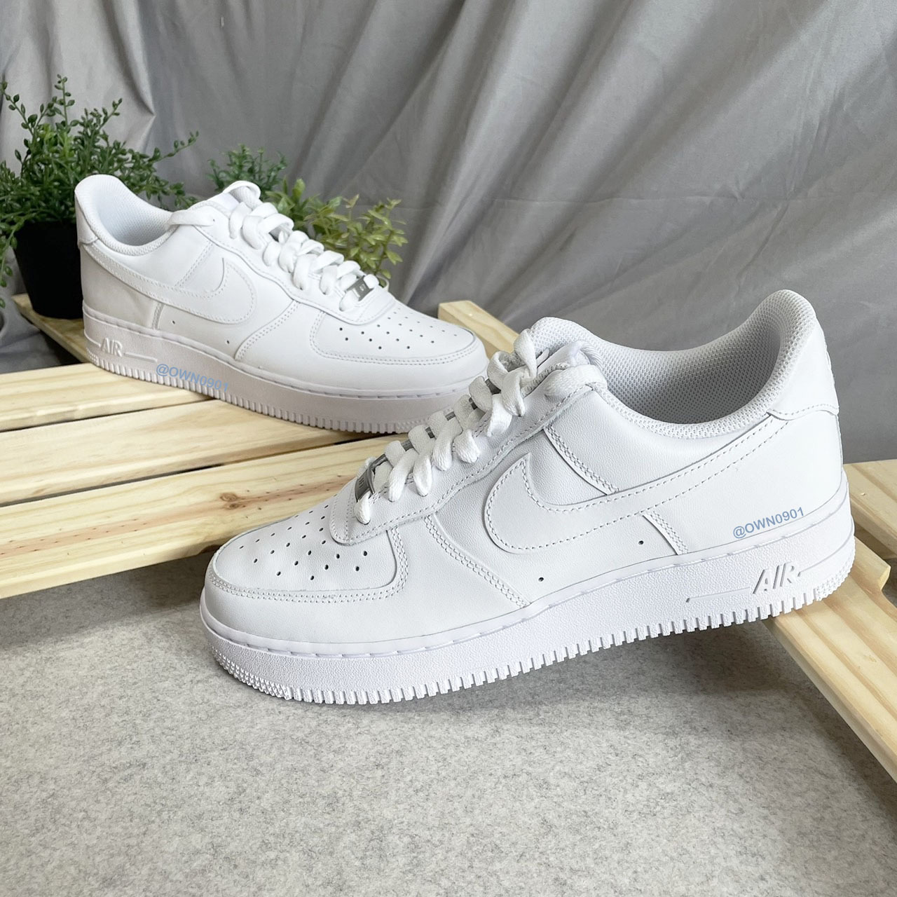 【OWN】NIKE Air Force 1 小白鞋 全白 經典款 皮革 透氣 運動 休閒鞋 CW2288-111