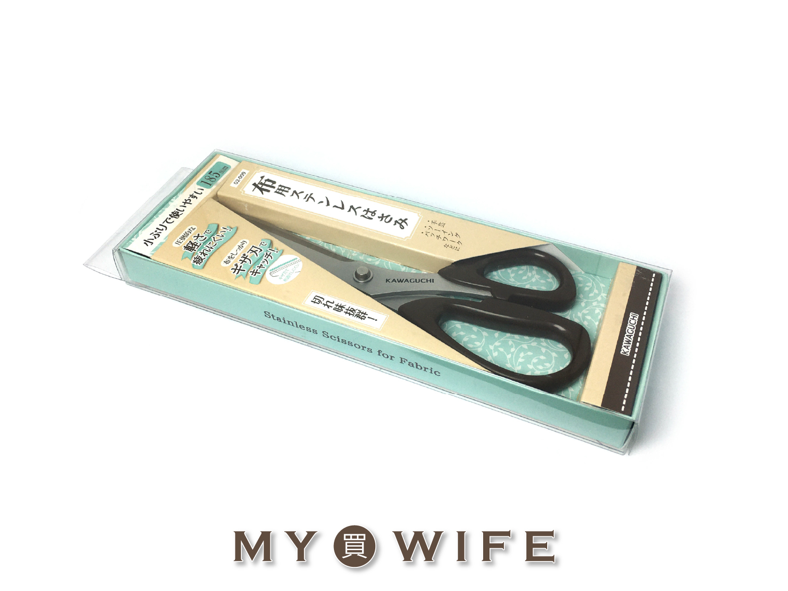 日本KAWAGUCHI河口牌_輕量布用止滑剪刀_185mm【02-009】