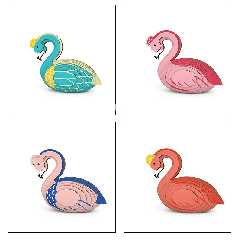 【只想造物】立體紙製拼圖天鵝款(3.1*5.4cm)-4款入