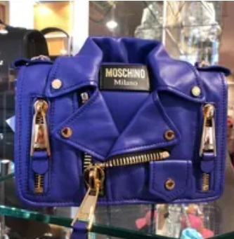 [S] MOSCHINO 7A74308002 BIKER BAG,BLUE, 667112317282 (SM611)
