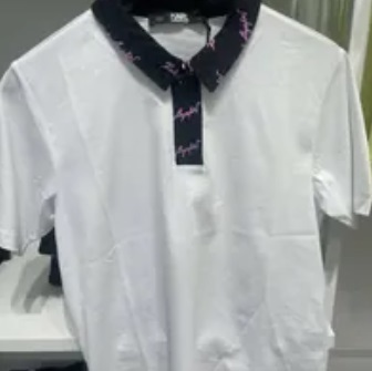 [S] KARL LAGERFELD MONOGRAM POLO,WHITE, 23FW1715-WHITE (SKL732)
