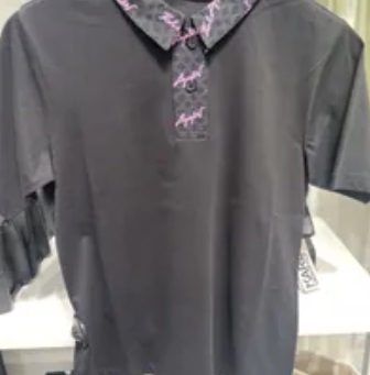 [S] KARL LAGERFELD MONOGRAM POLO,BLACK, 23FW1715-BLACK [FINAL SALE] (SKL734)