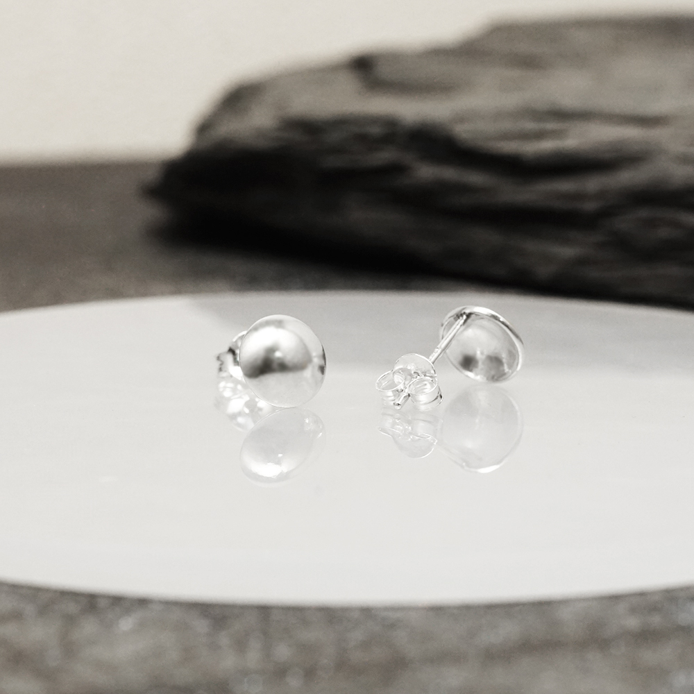 圓環經典系列耳環 圓潤大款 925純銀 針式耳環