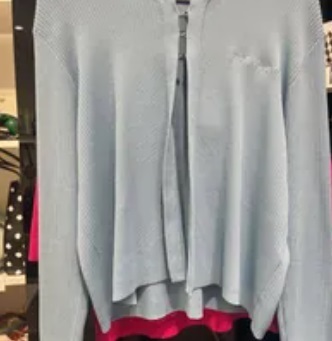 [S] KARL LAGERFELD CARDIGAN WITH CHARM CLOSING,DUSTY BLUE, 23UW2001-DUSTY BLUE (SKL739)