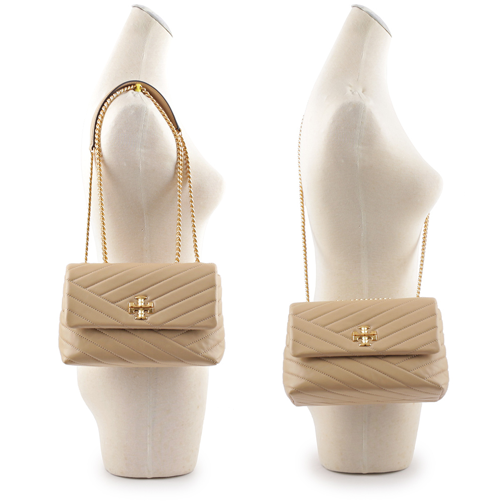 【TORY BURCH】Kira 縫線設計小款肩背/斜背二用包(沙漠色) 90452 251