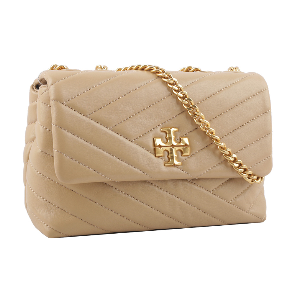 【TORY BURCH】Kira 縫線設計小款肩背/斜背二用包(沙漠色) 90452 251