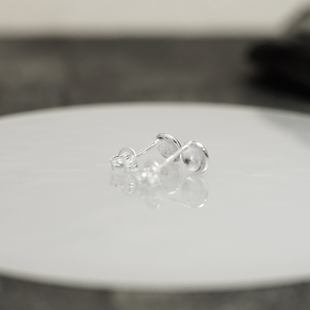 圓環經典系列耳環 圓潤小款 925純銀 針式耳環