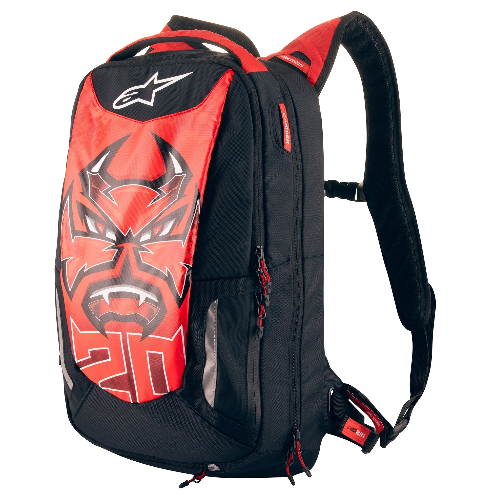 ALPINESTARS FQ20 CITY HUNTER 黑亮紅白 騎士 後背包 可掛安全帽 防水袋 25L 臘肉