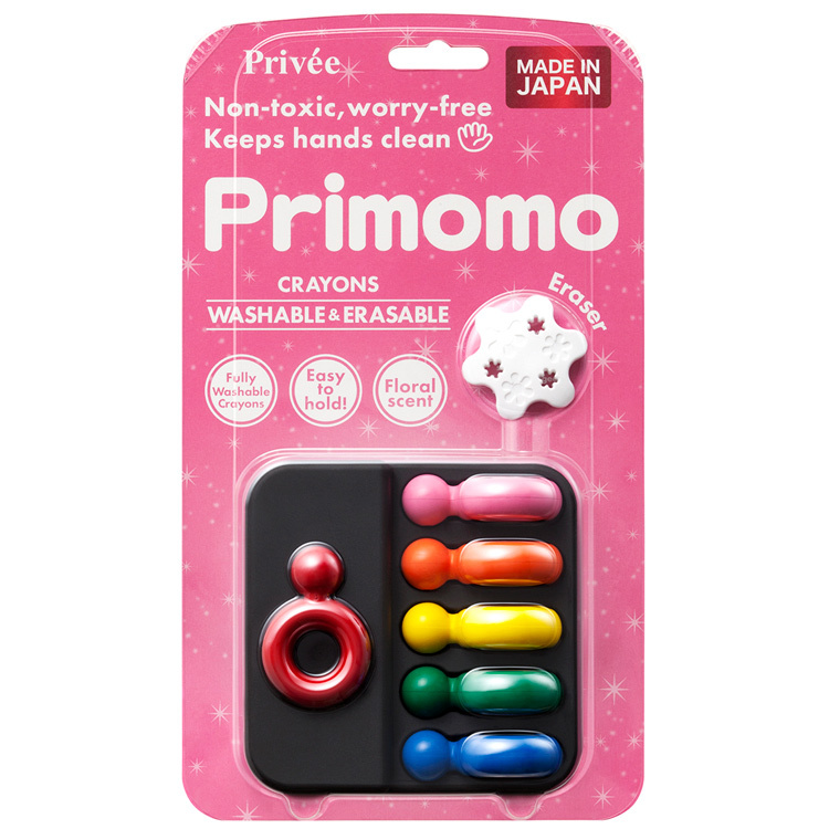 Primomo 普麗貓趣味蠟筆(皇后戒指)6色-附橡皮擦