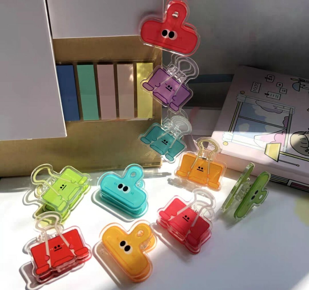 可愛造型多功能壓克力夾(每組8入附贈收納盒)