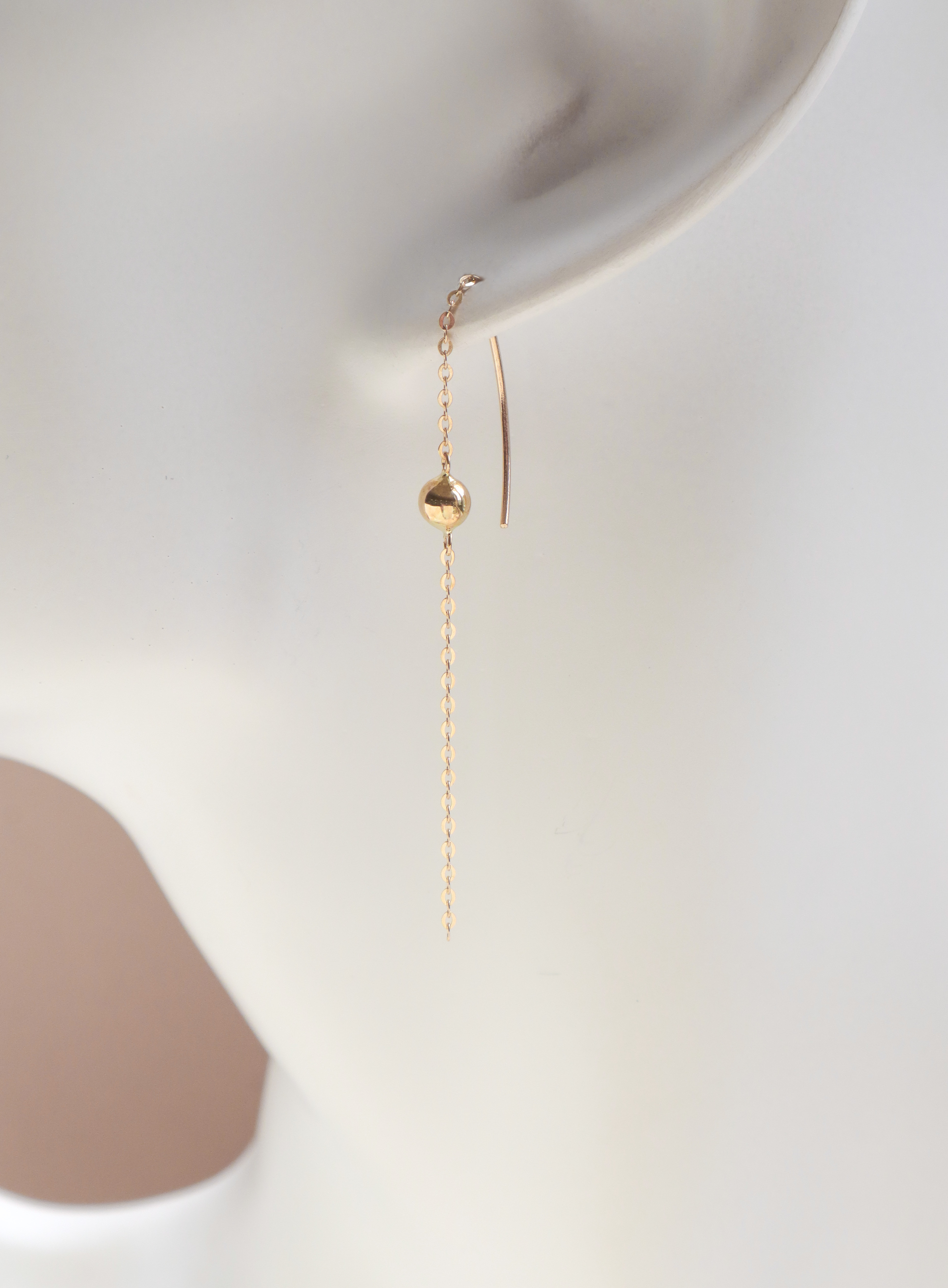 10K/弧線與圓耳環