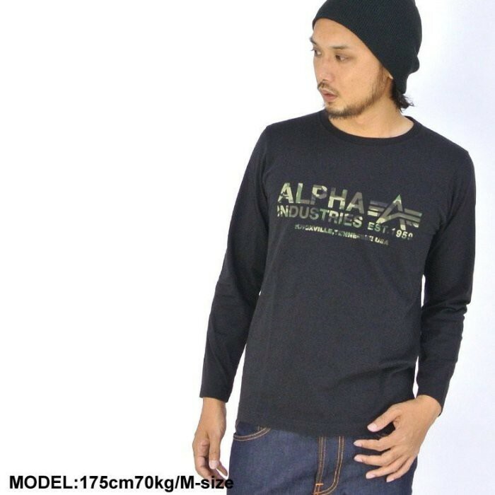 日版 ALPHA PRINT T A-MARK LS 長T 長袖 黑綠迷彩 TC1128-301 / 白綠迷彩 TC1128-318