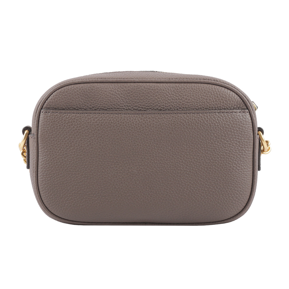 【TORY BURCH】McGraw 荔枝皮革拉鍊相機包(楓樹棕) 147578 963