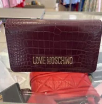 [S] LOVE MOSCHINO LOGO LETTERING SHOULDER BAG,MAROON, 71286400006 (SLM166)