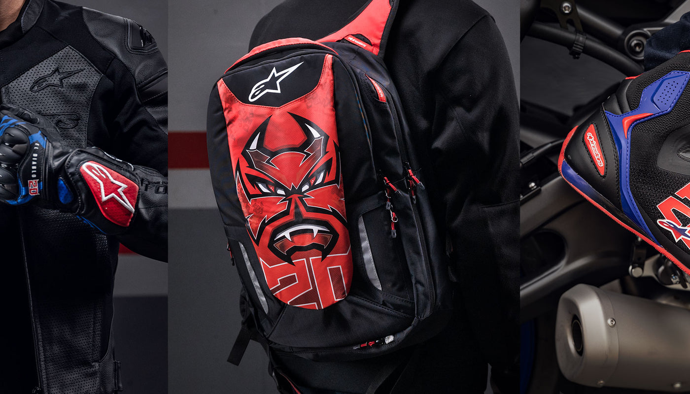 ALPINESTARS FQ20 CITY HUNTER 黑亮紅白 騎士 後背包 可掛安全帽 防水袋 25L 臘肉