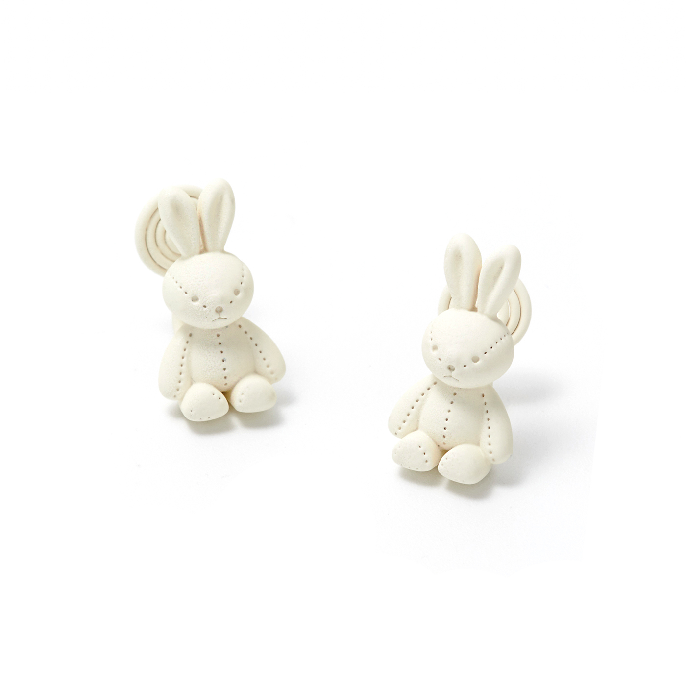 平價飾品,兔子,夾式耳環