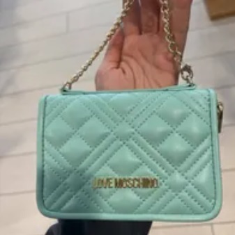 [S] LOVE MOSCHINO JC6404PP0ELA0802 SMALL CHAIN HAND BAG, MINT GREEN, 7074200000 (SLM167)
