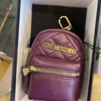 [S] LOVE MOSCHINO JC6403PP1FLA0650 BAGS CHARMS SOFT PU,VIOLET, 8058051567609 (SLM170)