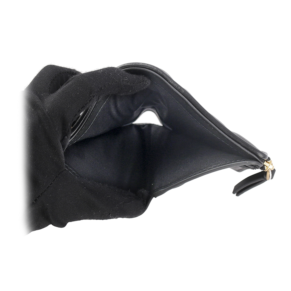 【TORY BURCH】Kira 縫線設計暗釦拉鍊零錢袋短夾(黑色) 153121 001