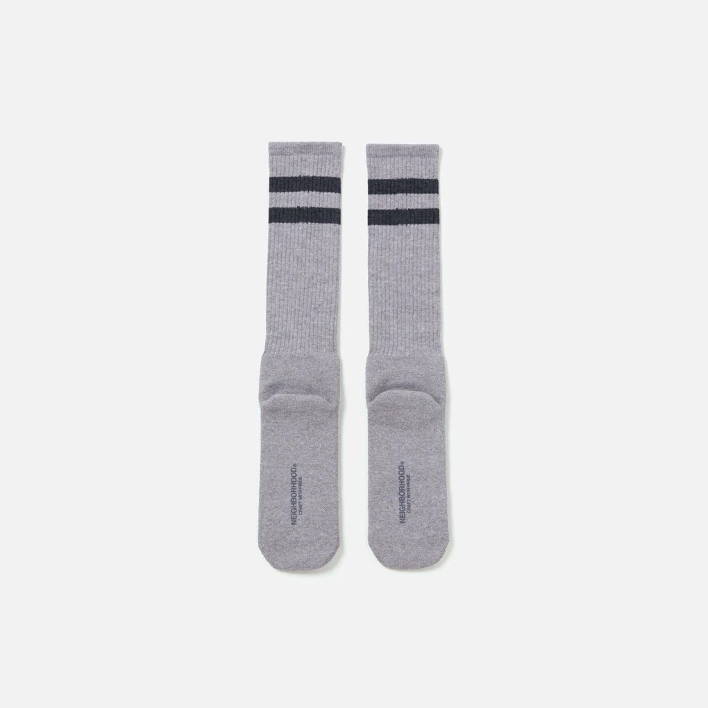 -(B3a04)-NEIGHBORHOOD CLASSIC 3PAC LONG SOCKS NBHD長襪 灰色-232KWNH-UWM01