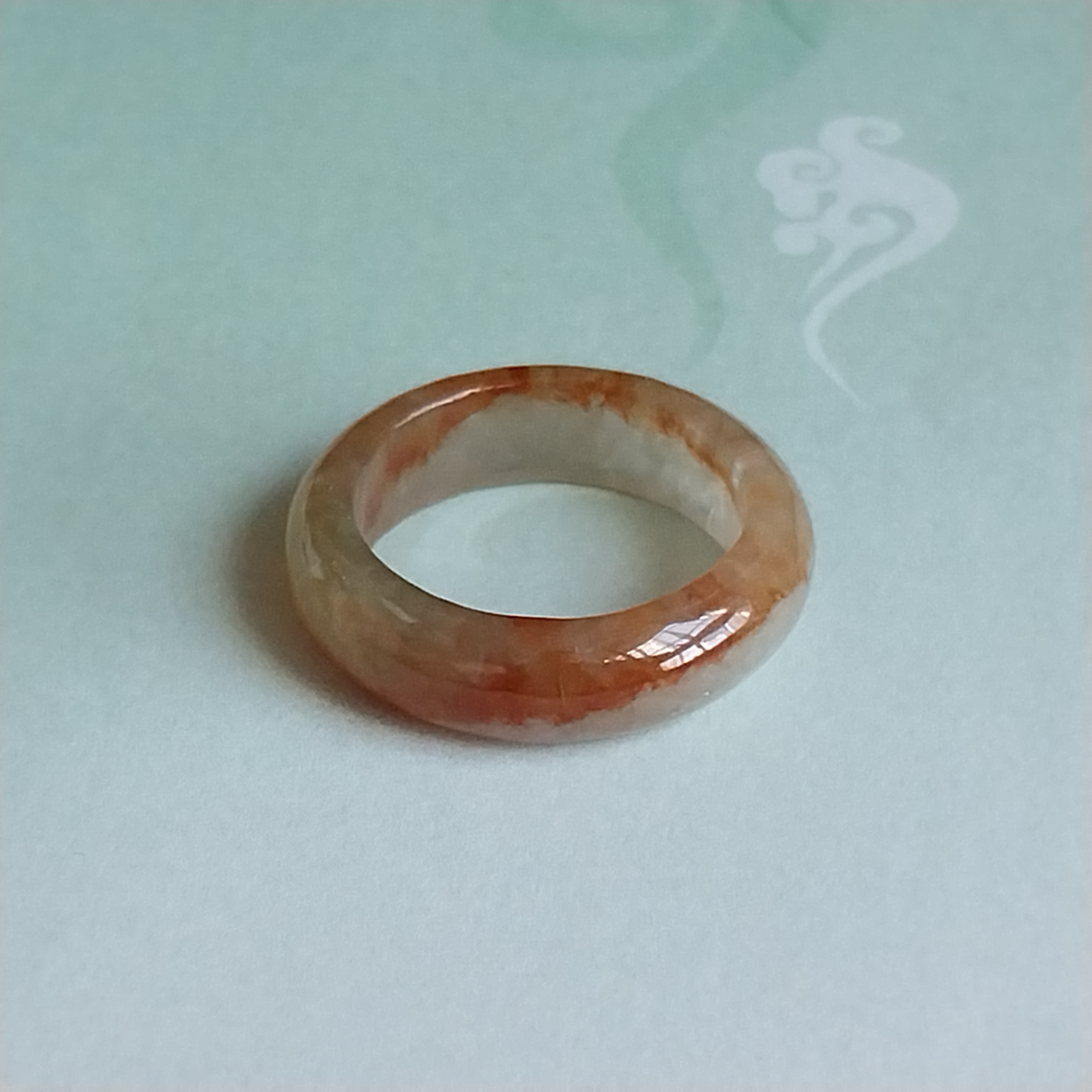 J2229 天然紅翡「富貴纏身」戒圈 (港圈 11.5號)