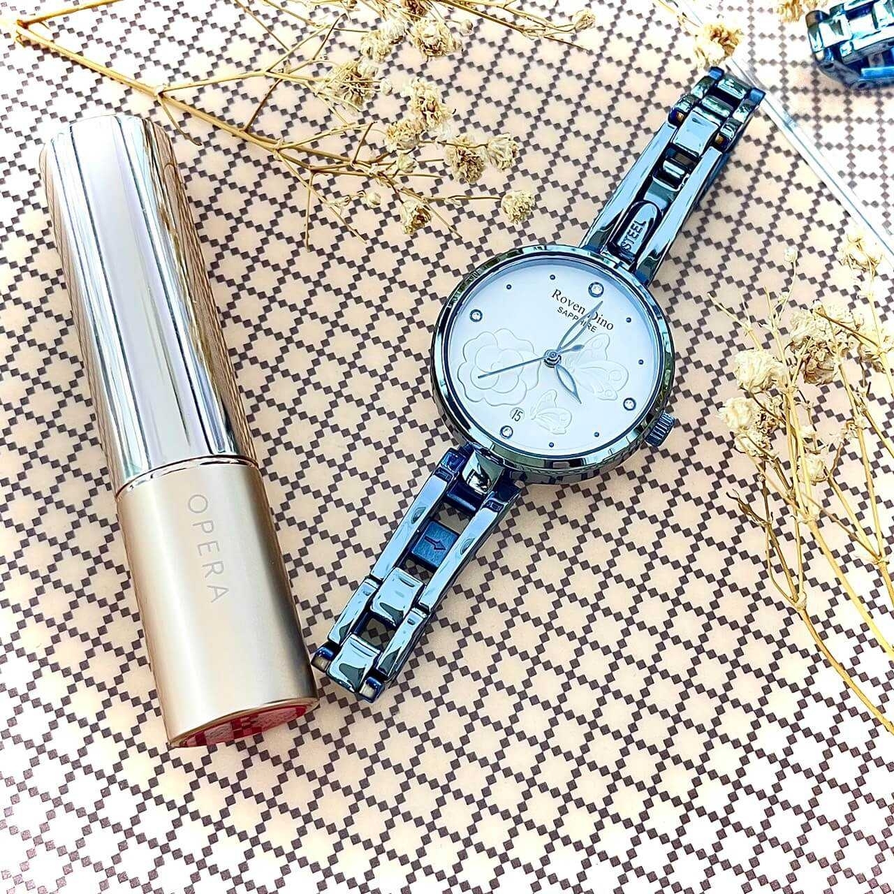 【Roven Dino羅梵迪諾】立體浮雕面板特殊手環式錶帶 RD788BU 28mm 現代鐘錶