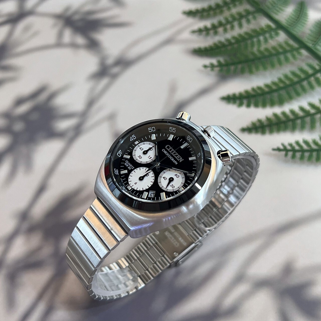 【CITIZEN 星辰】Chronograph Tsunokurono 50周年 牛頭錶 熊貓計時手錶 AN3660-81E 38mm 現代鐘錶